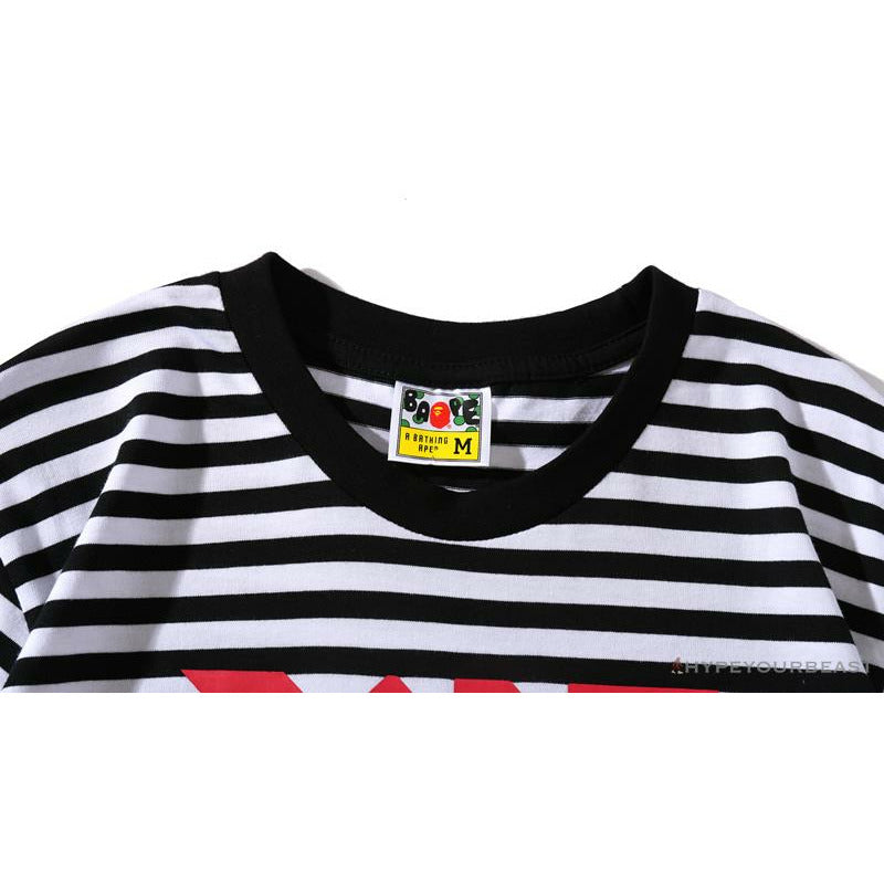 BAPE Baby Milo Rock Bass Player Striped Tee Shirt 'BLACK'