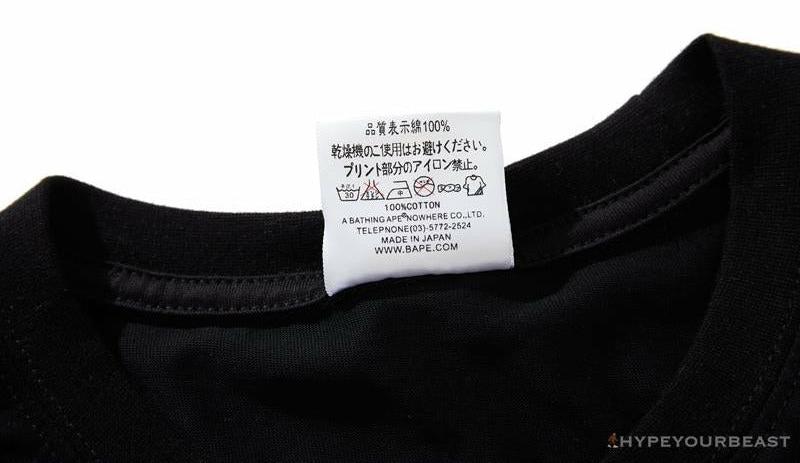 BAPE Baby Milo Blue Shark Hat Little Monkey Tee Shirt 'BLACK'