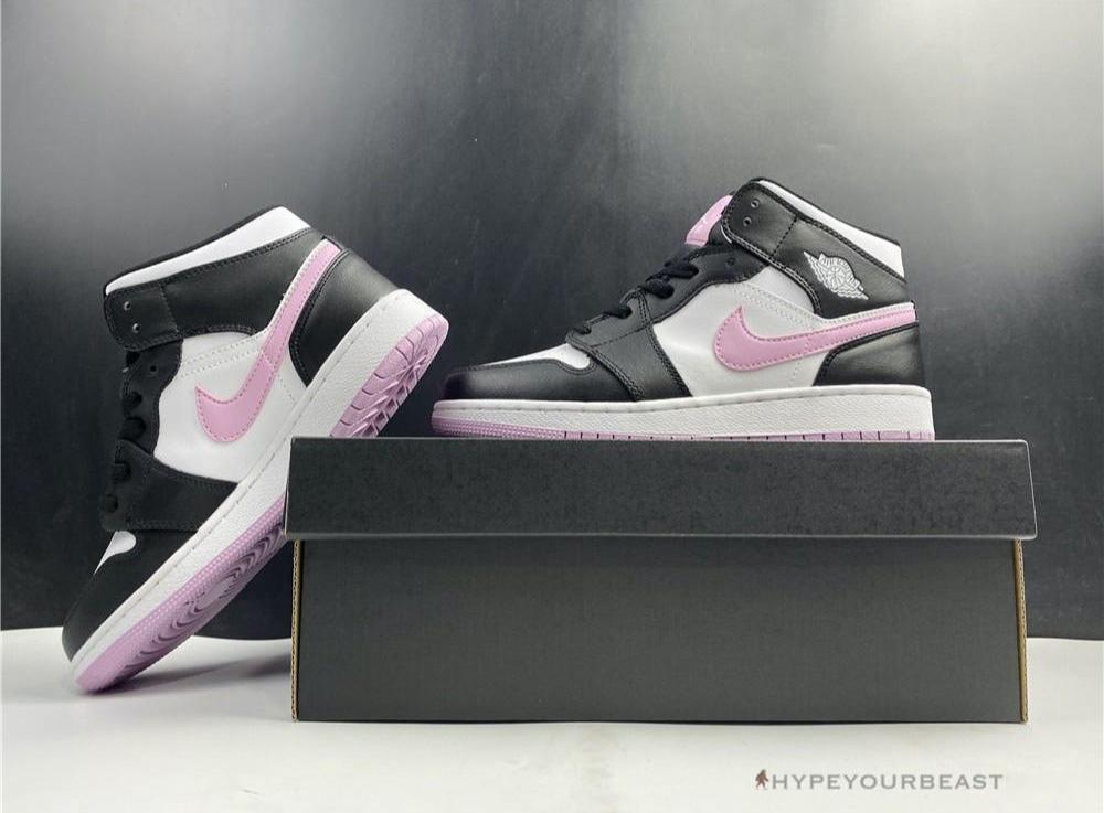 Jordan 1 Mid White Black Light Arctic Pink
