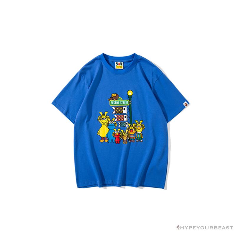 BAPE Baby Milo Sesame Street Carp Streamer Tee Shirt 'BLUE'