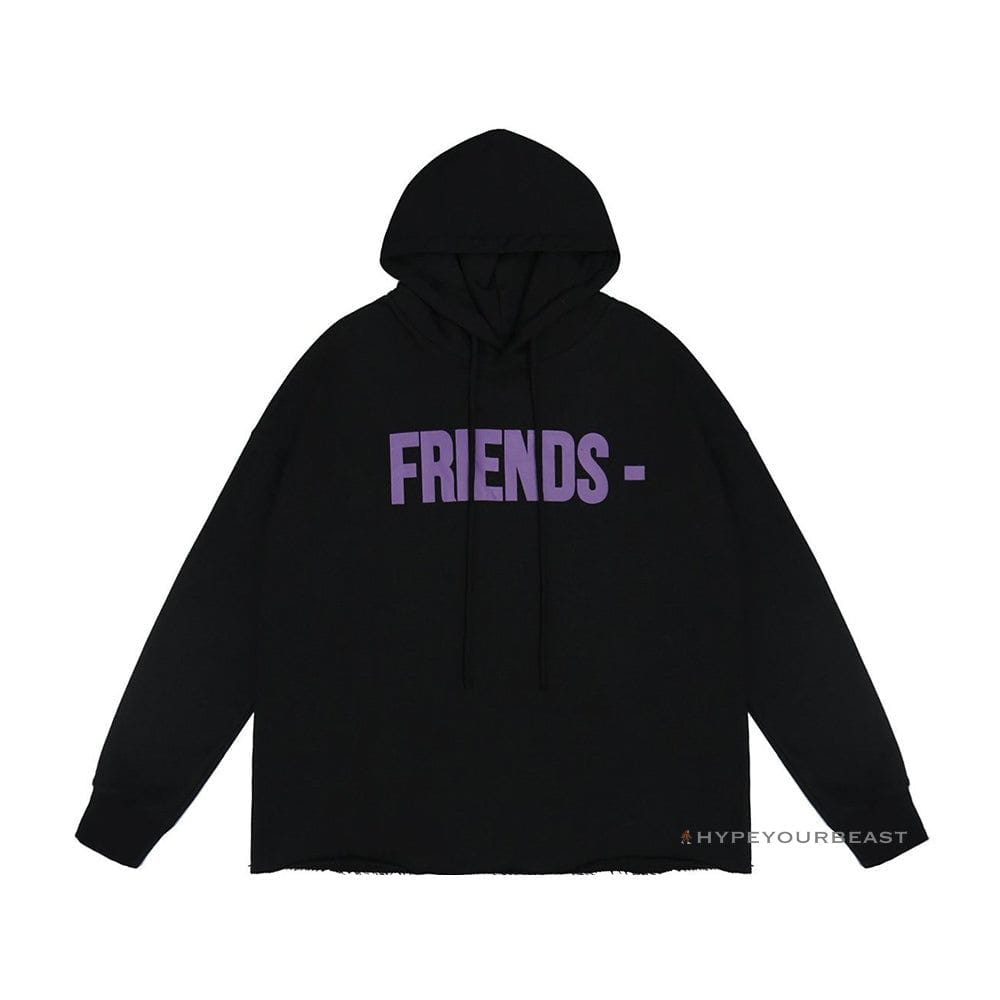 Vlone Purple and Black Friends Hoodie