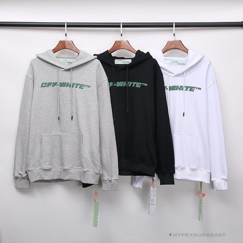 OFF-WHITE Hand-Painted Utility Pole Worker Hoodie 'BLACK'