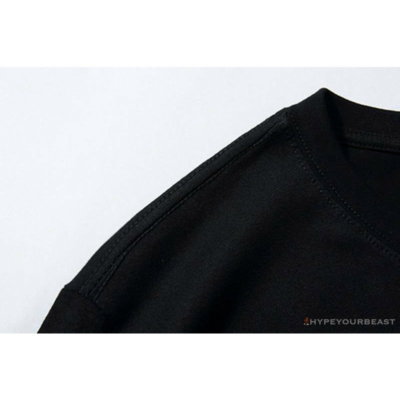 BAPE Luminous Spots Camouflage Great Ape Man White Head Cotton Short Sleeve Tee Shirt 'BLACK'