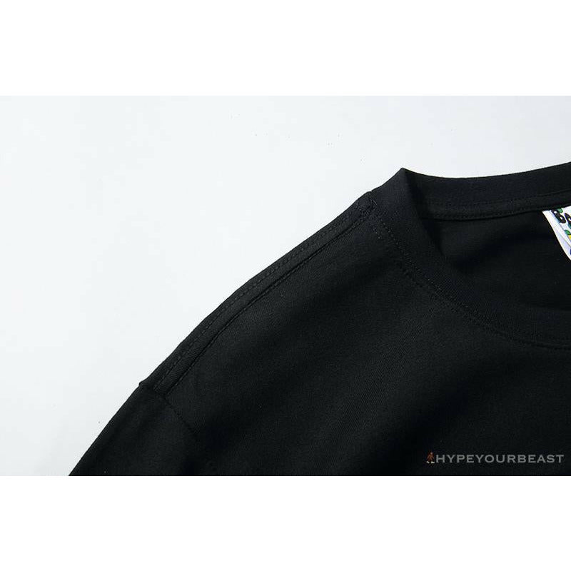 BAPE NYC New York Limited Purple Camouflage Ape Head Tee Shirt 'BLACK'