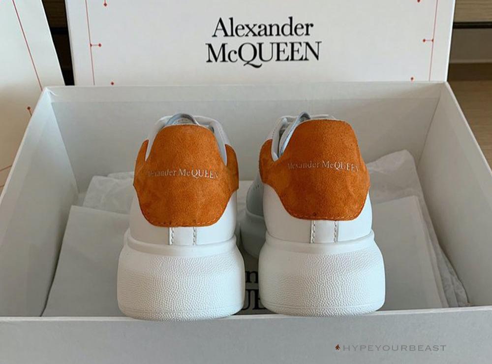 Alexander McQueen Women's White / Orange Sneaker