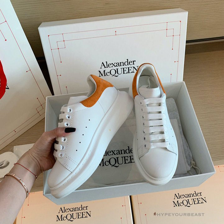 Alexander McQueen Women's White / Orange Sneaker