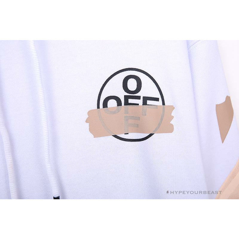 OFF-WHITE Rubber Strip Arrow Hoodie 'WHITE'