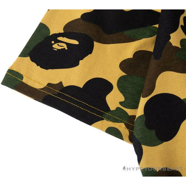 BAPE KIDS Elbow Hug Gorilla Camouflage Tee Shirt 'YELLOW'