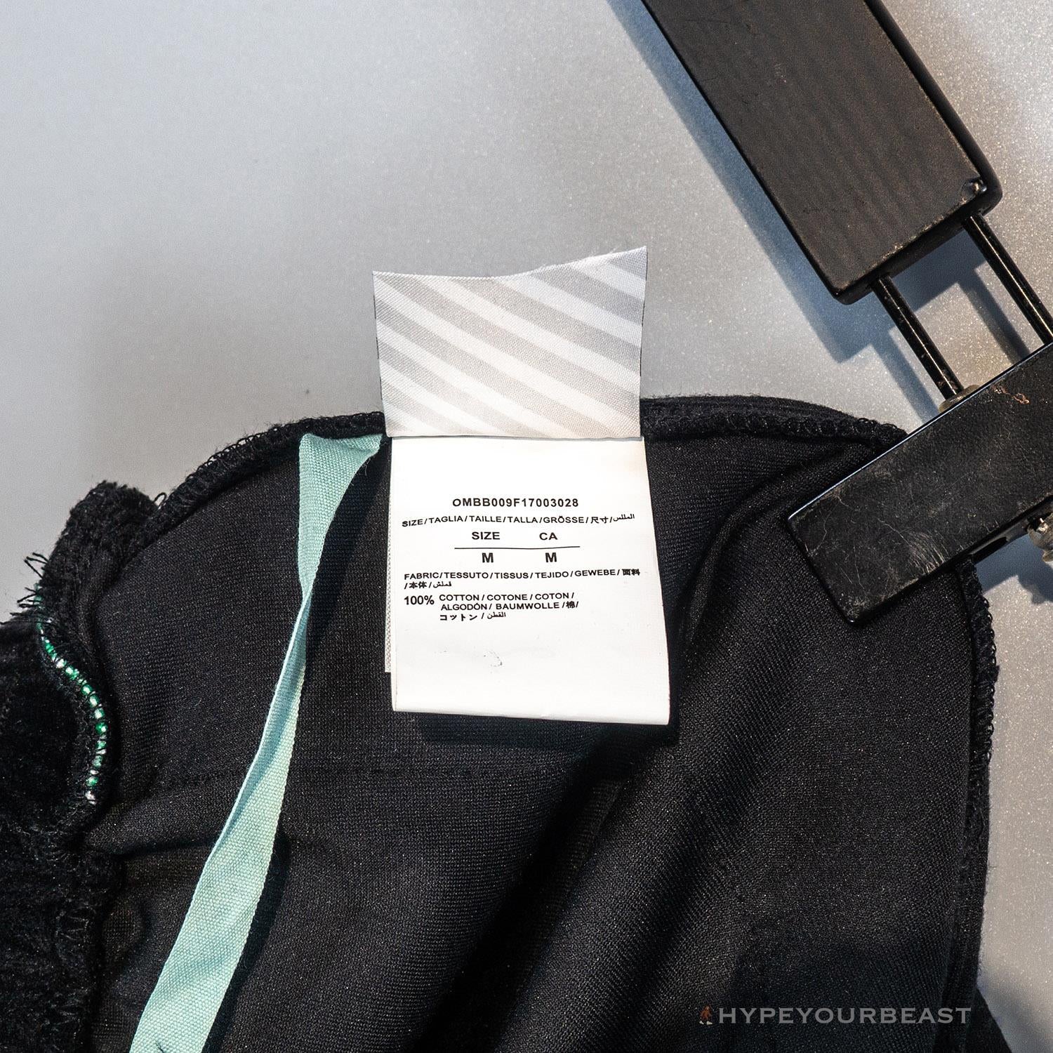 OFF-WHITE Side Webbing Casual Green Letter Pants