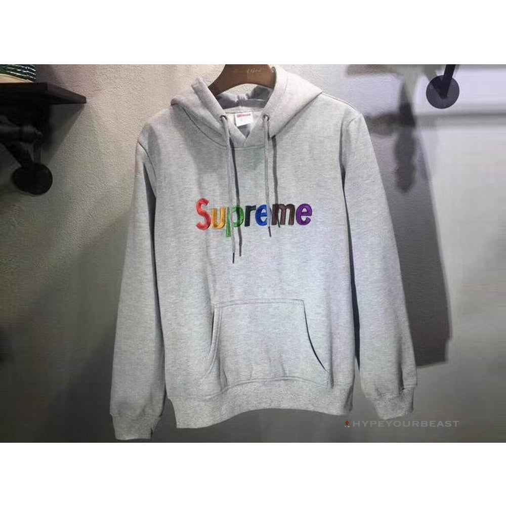 Supreme Hoodie Rainbow Logo