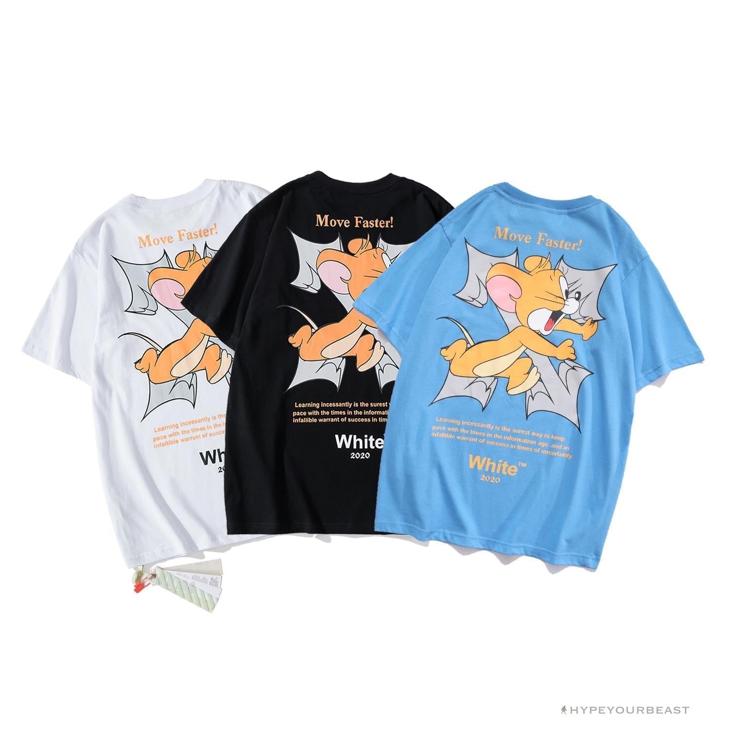 OFF-WHITE Jerry Move Faster Tee Shirt 'WHITE'