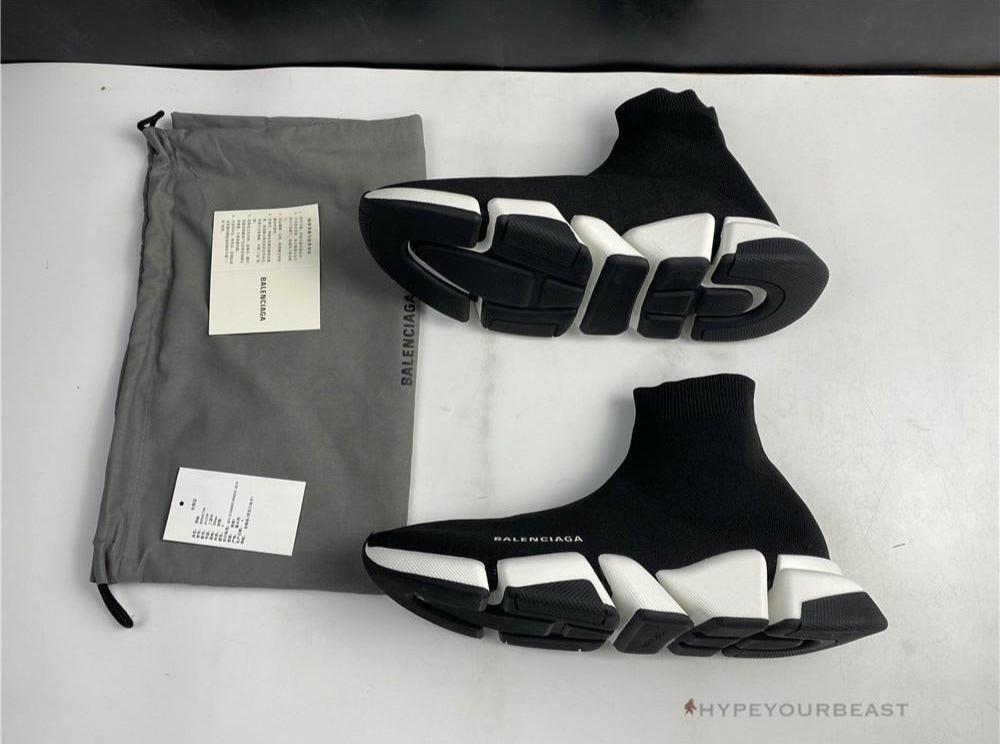 BCG Sock Sneakers Black / White Sole