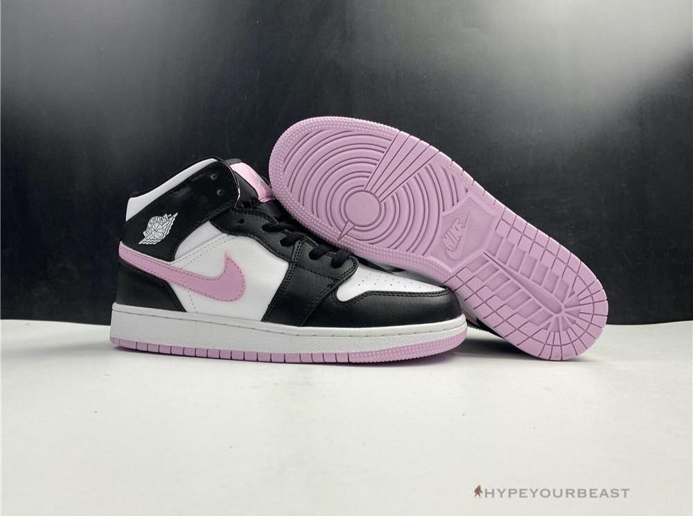 Jordan 1 Mid White Black Light Arctic Pink