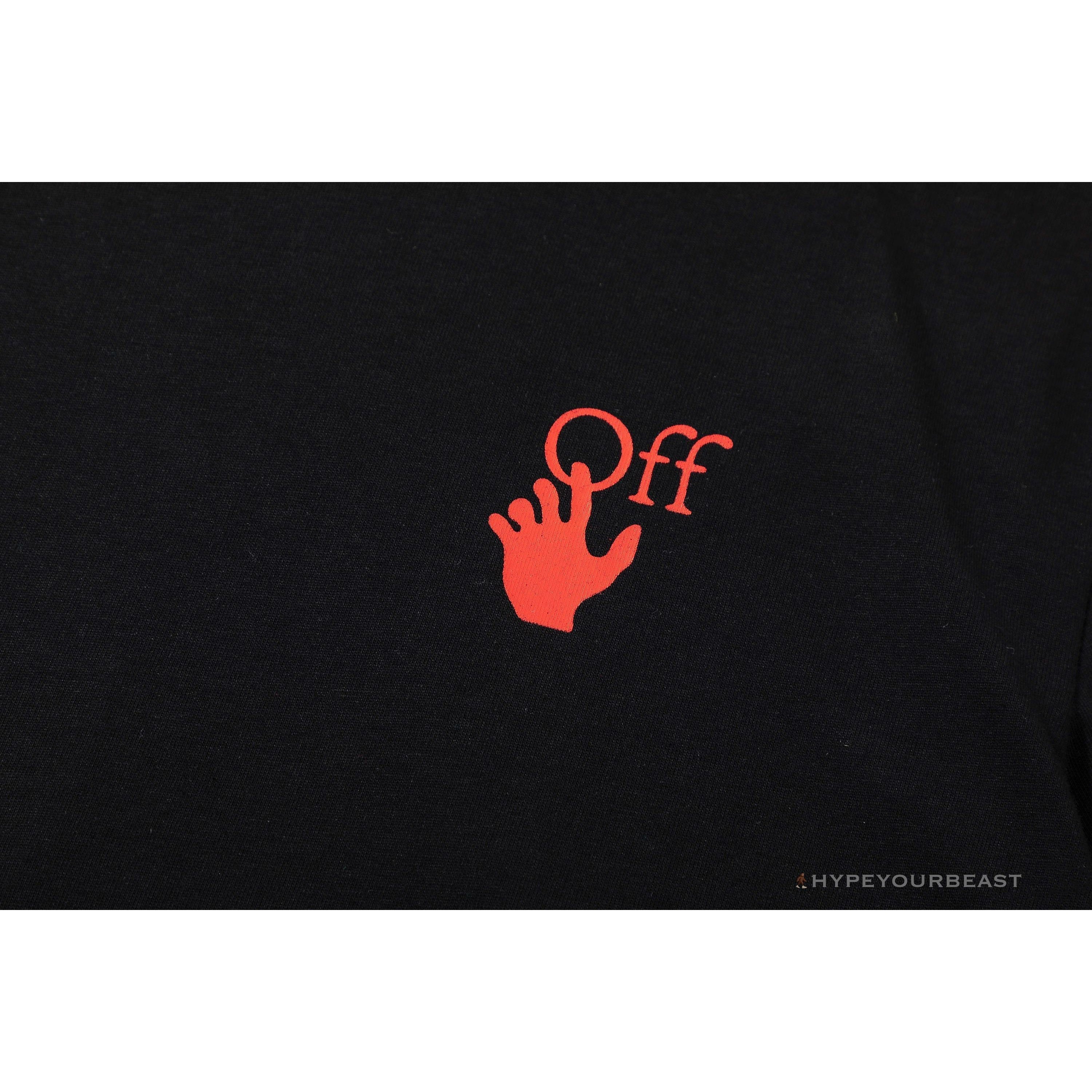 OFF-WHITE Red Flash Cross Arrow Tee Shirt 'BLACK'