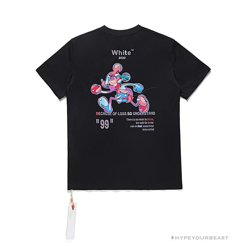 OFF-WHITE Joint Running Mickey Mouse Arrow Tee Shirt 'BLACK'