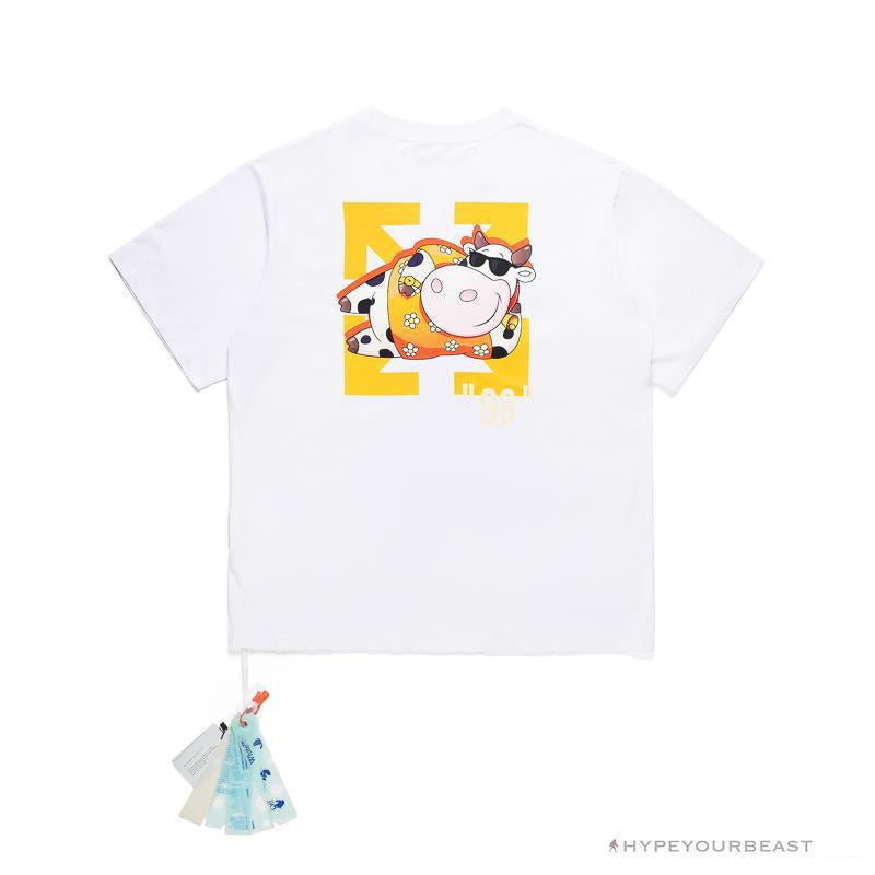 OFF-WHITE Hawaiian Cow Arrow Tee Shirt "WHITE'