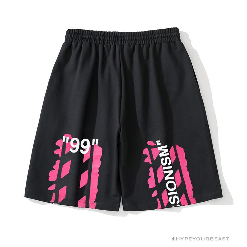 OFF-WHITE 99 x Pink Arrow Shorts 'BLACK'