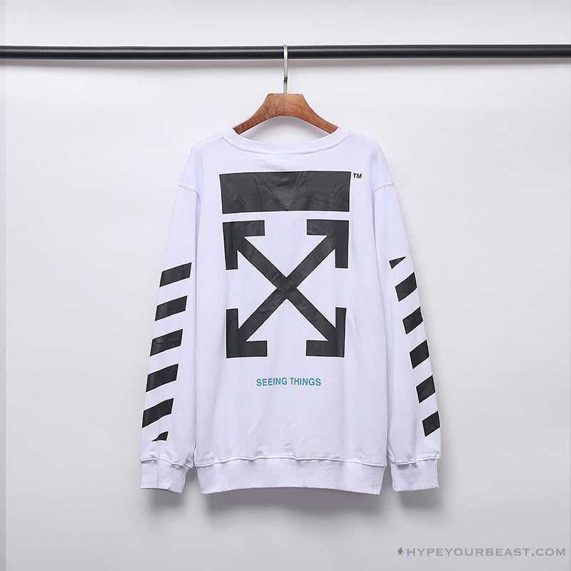 OFF-WHITE Classic Basic Cotton Terry Long Sleeve Shirt 'WHITE'