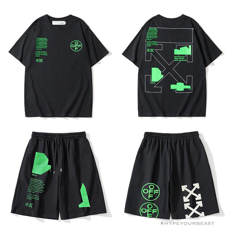 OFF-WHITE Golden Ratio Shorts 'BLACK'