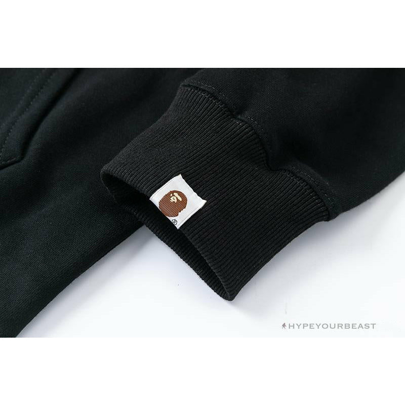 BAPE Classic Ape Head Embroidered Standard Cotton Terry Hoodie 'BLACK'