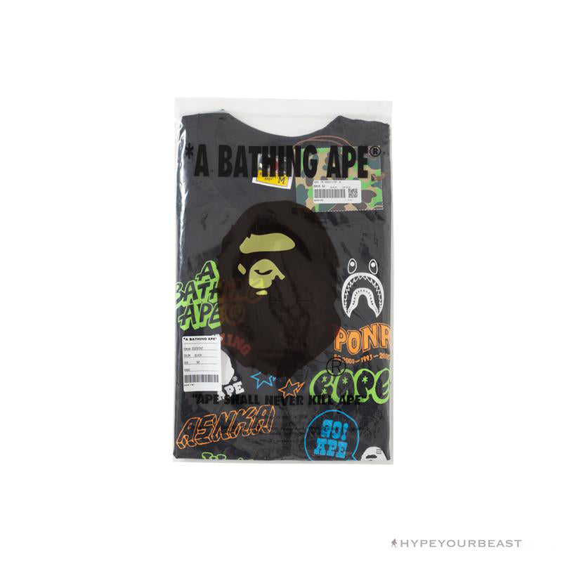 BAPE Street Graffiti Tee Shirt 'BLACK'