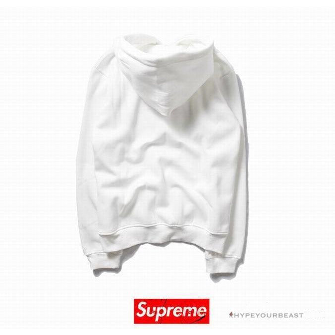 Supreme Box Logo Hoodie White Red