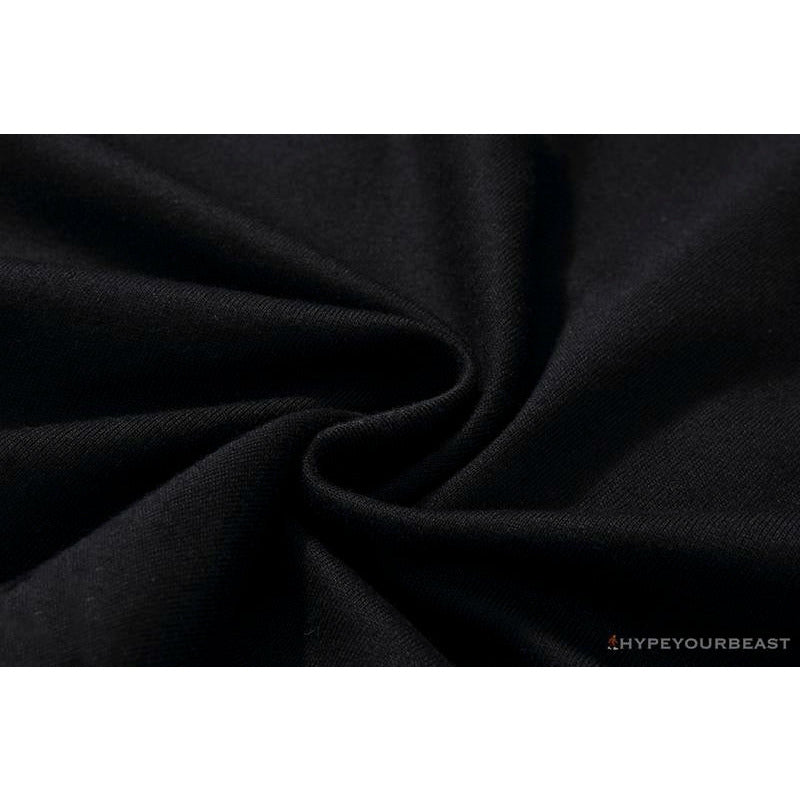 BAPE Classic Basic Ape Man Head English LOGO Tee Shirt 'BLACK'