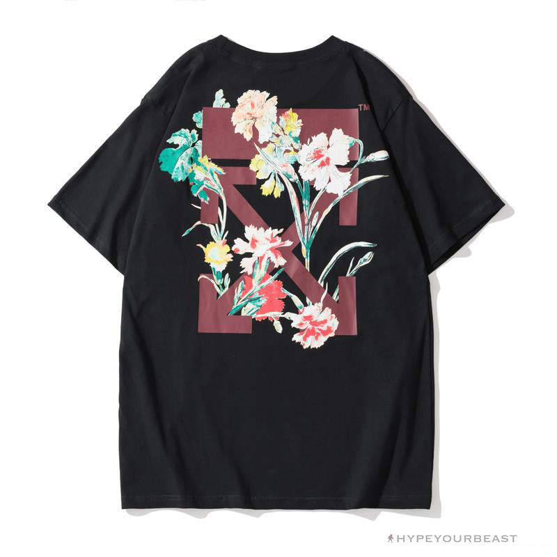OFF-WHITE Flower Edition Tee Shirt 'BLACK'