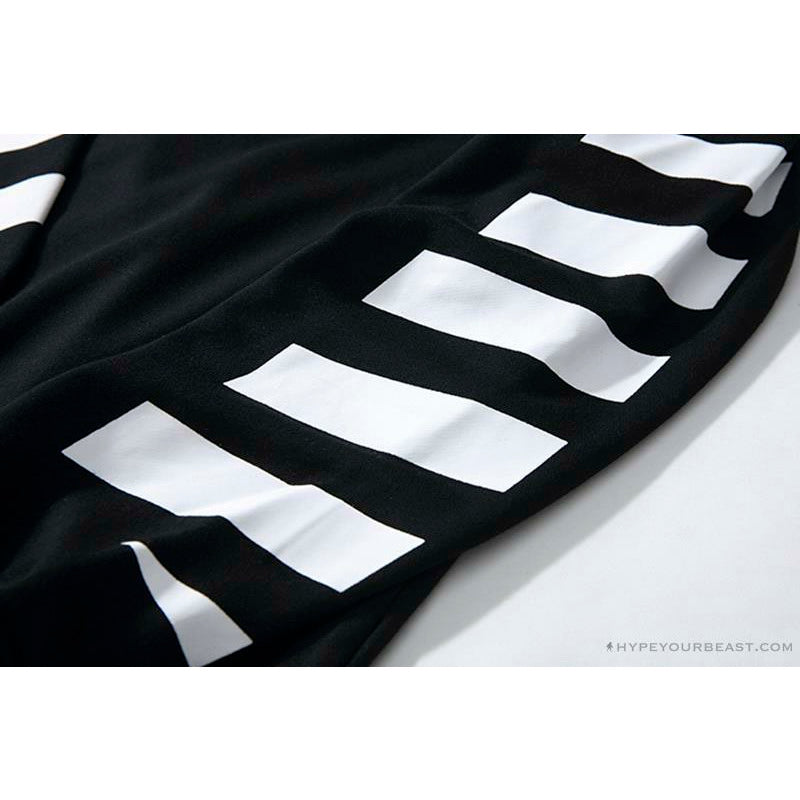 OFF-WHITE Classic Basic Cotton Terry Round Long Sleeve Shirt 'BLACK'