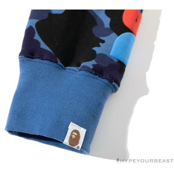 BAPE x Readymade Tiger Head Foam Camouflage Hoodie 'BLUE'