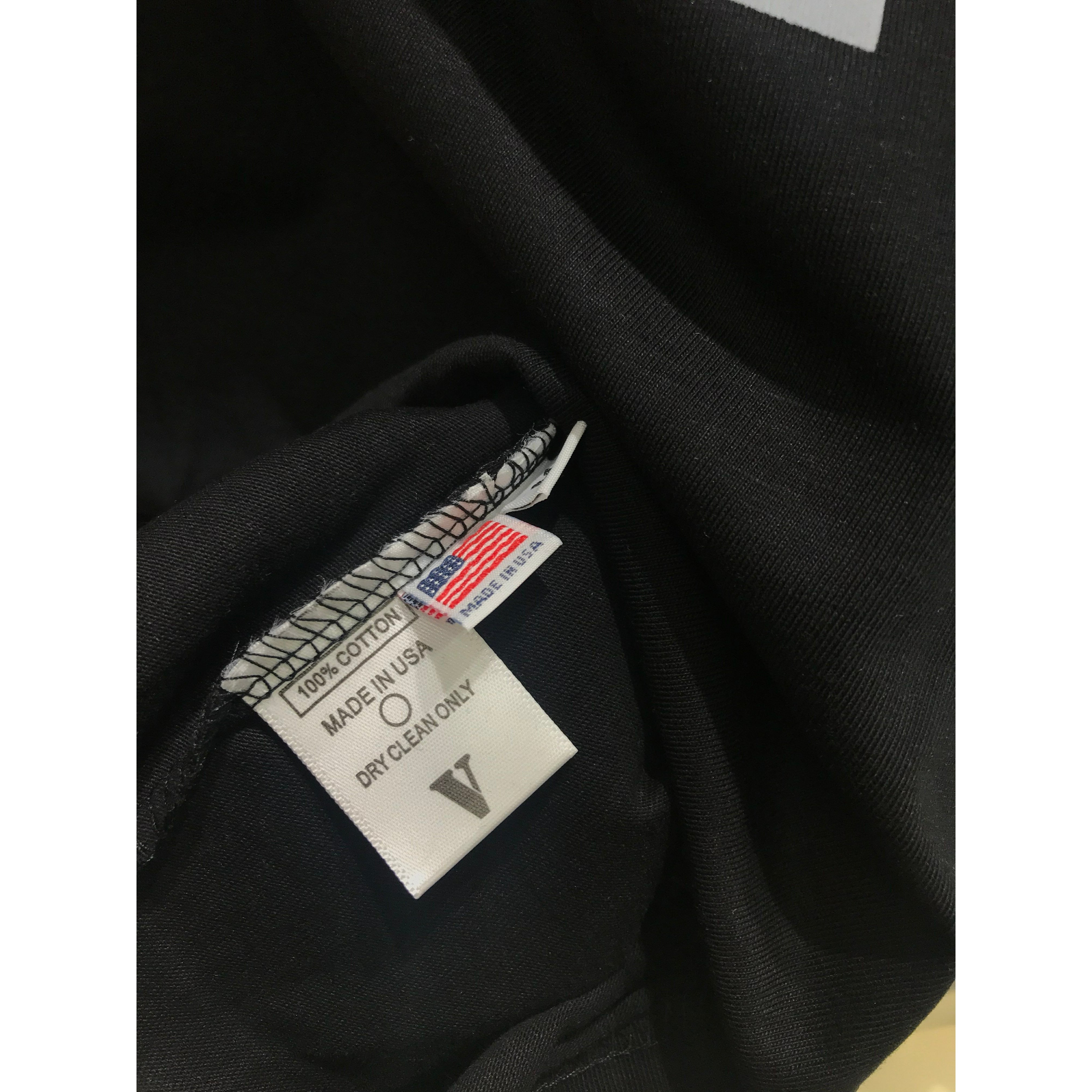 Vlone Black and Silver Tee Shirt