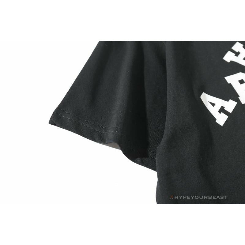 BAPE Messy Letters Upside Down Little Ape Head Tee Shirt 'BLACK'