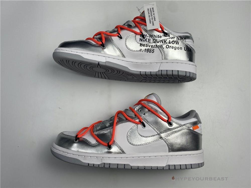 Nike Off-White X Dunk Low 'Metallic Silver’