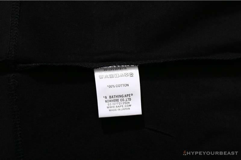 BAPE Ape Head Blue X Yellow Contrast Letter Tee Shirt