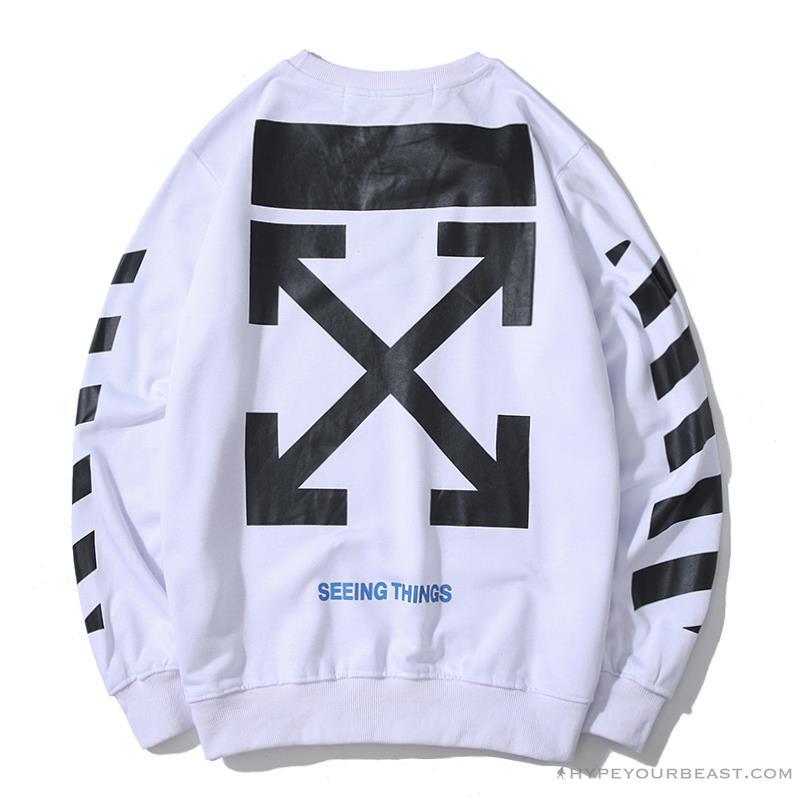 OFF-WHITE Classic Basic Cotton Terry Long Sleeve Shirt 'WHITE'
