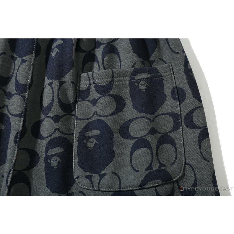 BAPE x COACH Co-Branded Dark-Blue Shorts