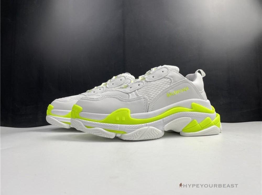 BCG Triple S White Neon Yellow