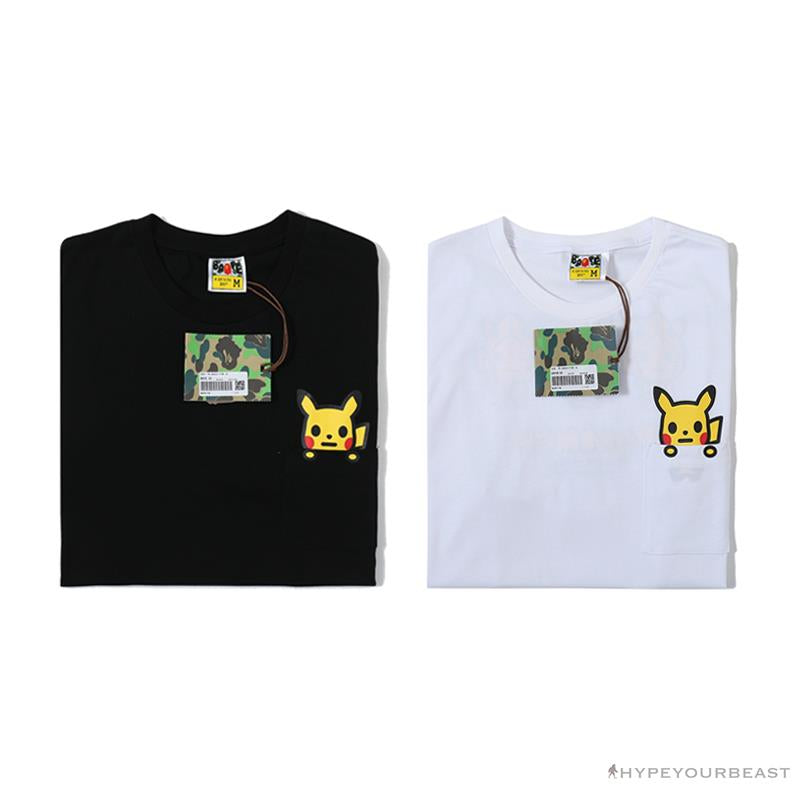 BAPE Baby Milo Pocket Pikachu Tee Shirt 'BLACK'