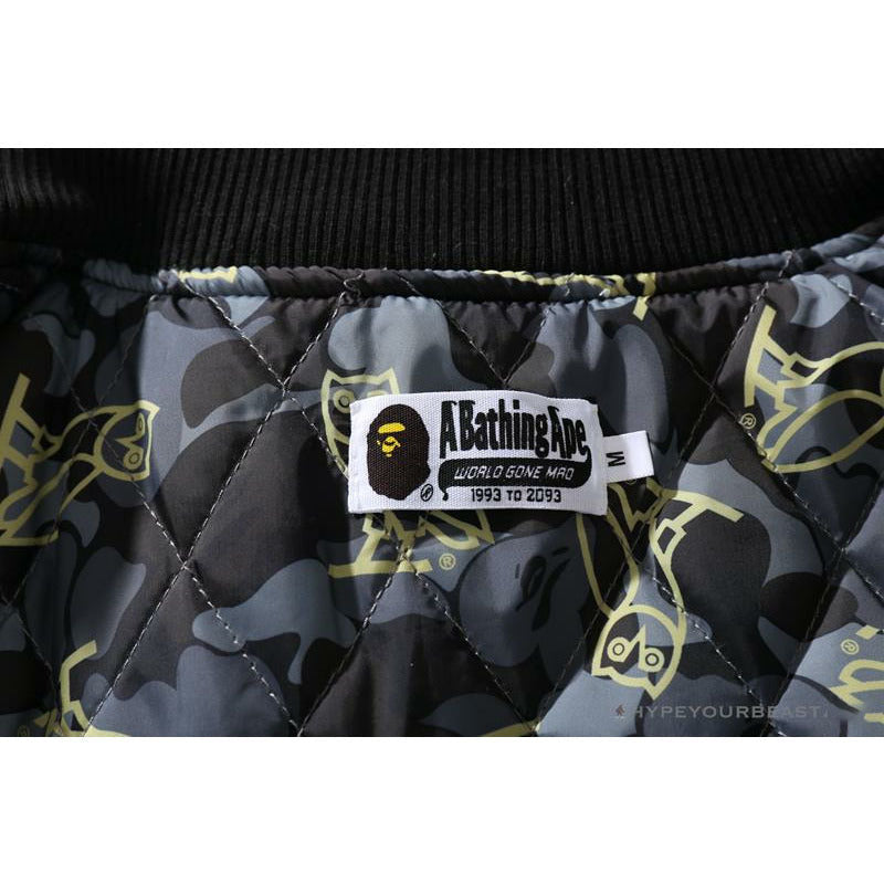 BAPE OVO Patchwork Baseball Owl Jacket