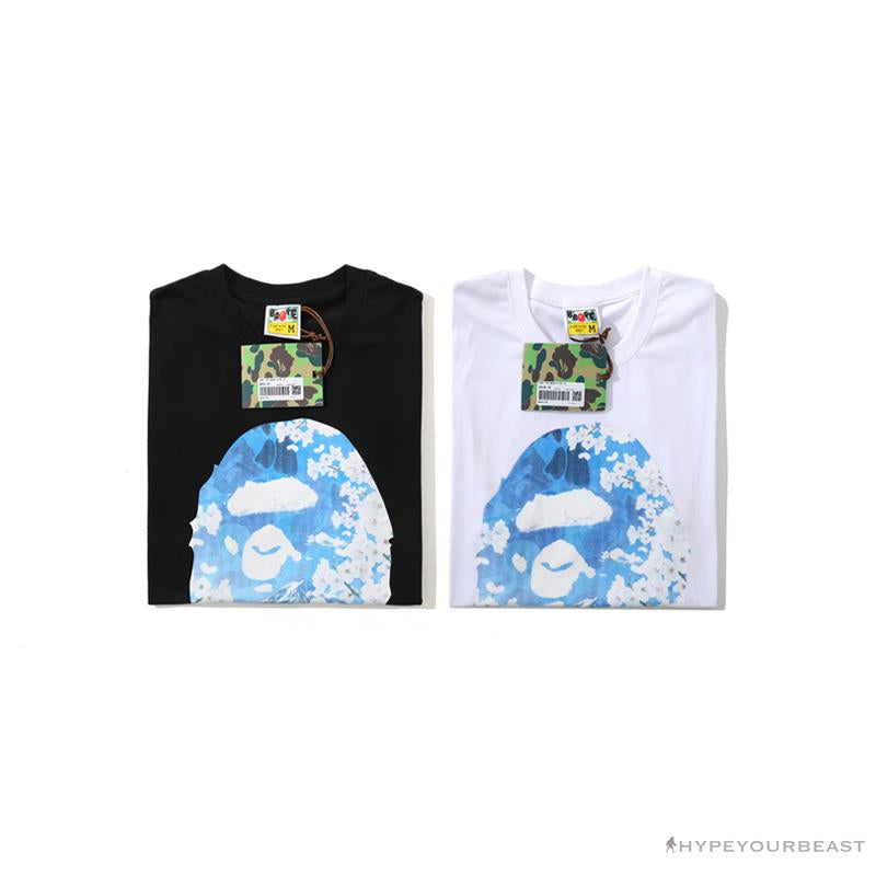BAPE Japan Limited Edition Mt. Fuji Sakura Tee Shirt 'WHITE'