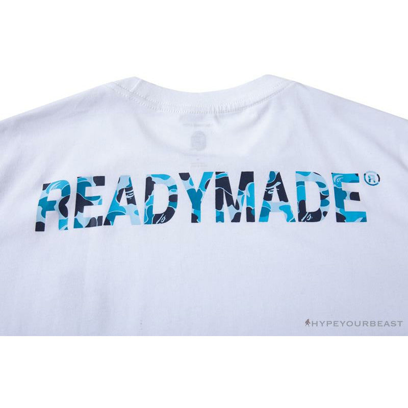 BAPE Readymade Small Bee Camouflage Letter Tee Shirt 'BLUE'