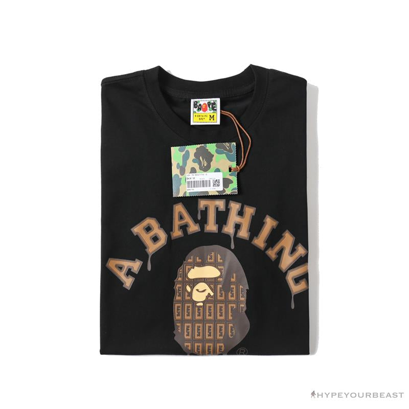 BAPE Valentine's Day Chocolate Ape Head Tee Shirt 'BLACK'