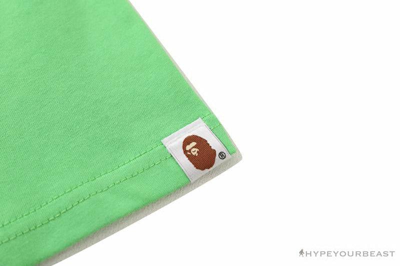 BAPE Baby Milo Color Square Ape Head Tee Shirt 'GREEN'