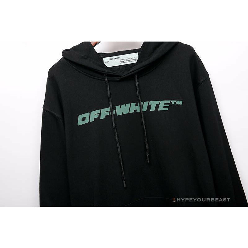 OFF-WHITE Hand-Painted Utility Pole Worker Hoodie 'BLACK'