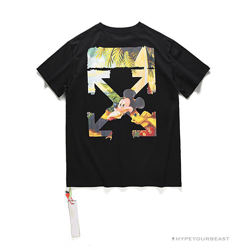 OFF-WHITE Disney Spring x Summer Mickey with Pluto Tee Shirt 'BLACK'