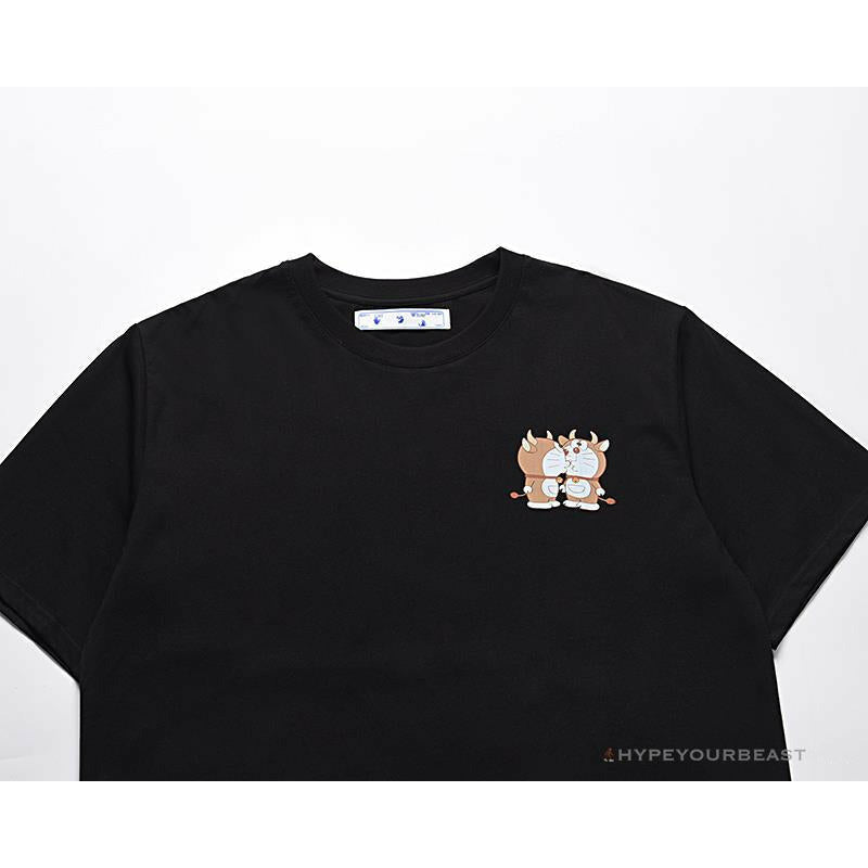 OFF-WHITE Year of the Ox Doraemon Arrow Tee Shirt 'BLACK'