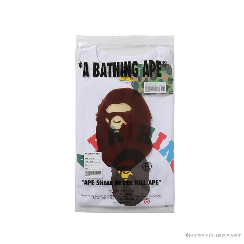 BAPE Little Ape Head Colorful Classic Tee Shirt 'WHITE'