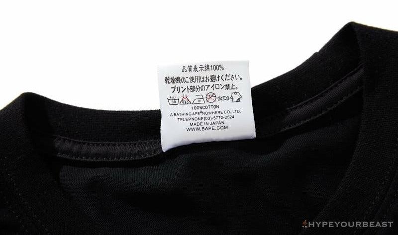 BAPE Baby Milo Color Letter Monkey Tee Shirt 'BLACK'