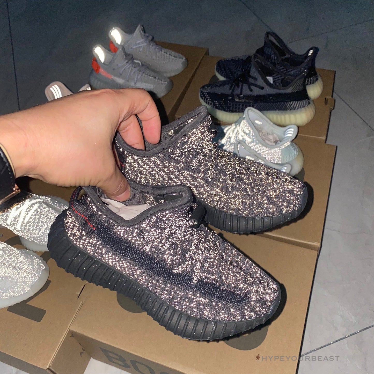 Adidas Yeezy Boost 350 V2 'Static Black Reflective' (Infant)