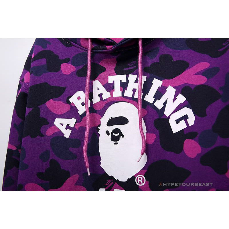 BAPE x Bathing Ape Head Camouflage Hoodie 'PURPLE'